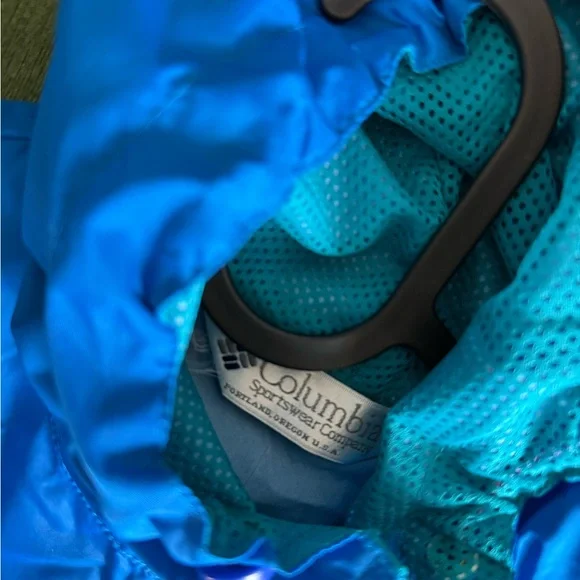 Vintage Columbia windbreaker jacket - retro colorblock track rain coat 80s 90s - Picture 12 of 12